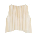 Bondi Born Capri Silk Gathered Top - Vermillion