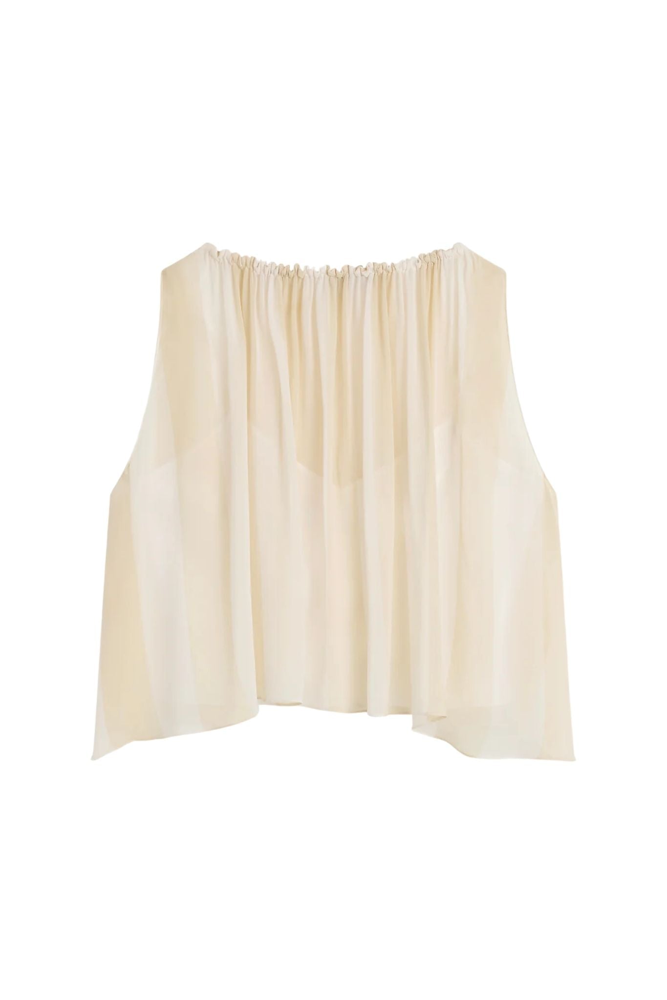 Bondi Born Capri Silk Gathered Top - Vermillion