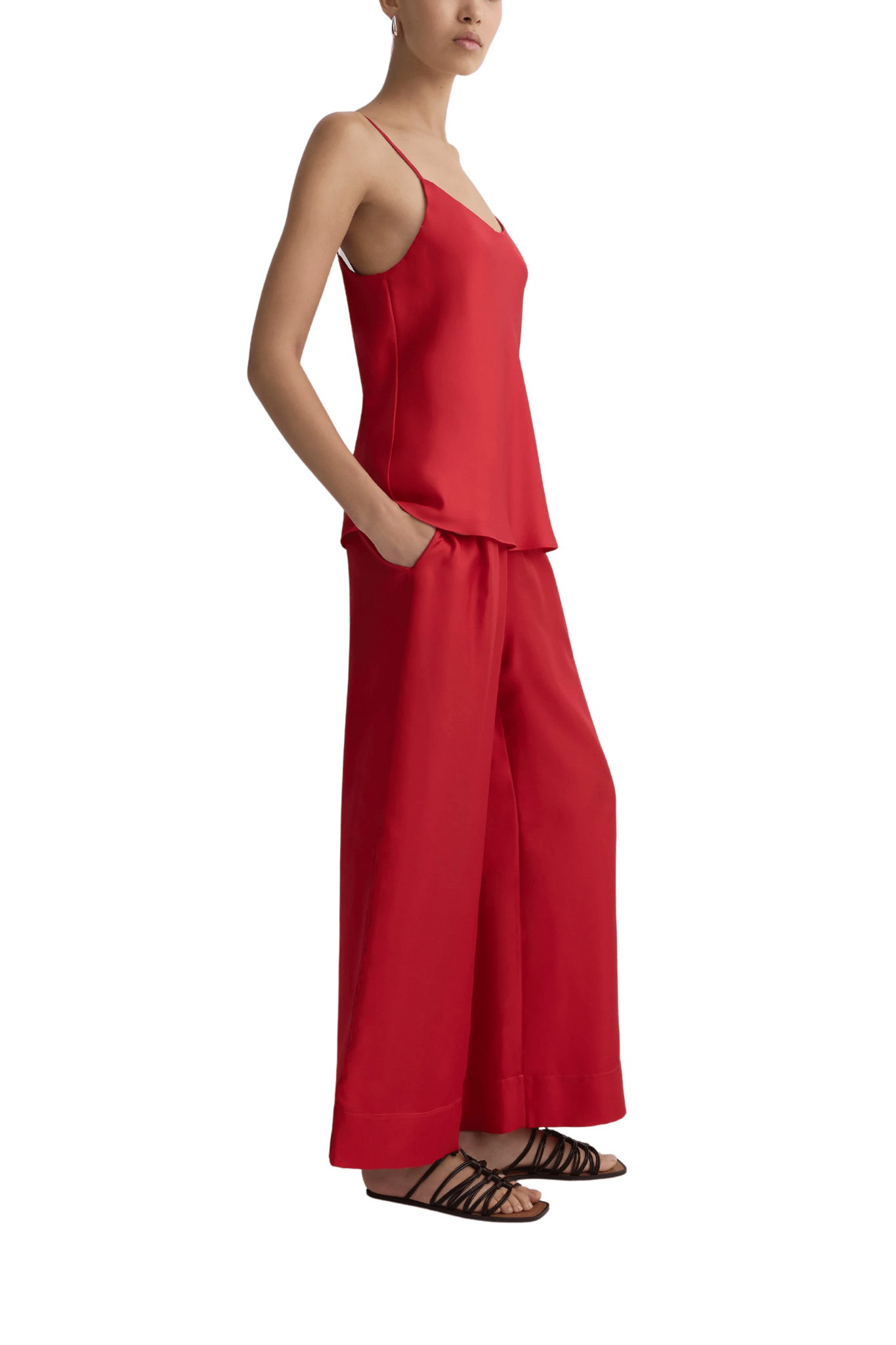Bondi Born Marfa Silk Camisole - Vermillion