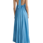 Bondi Born Marfa Silk Halter Maxi Dress - Vermillion