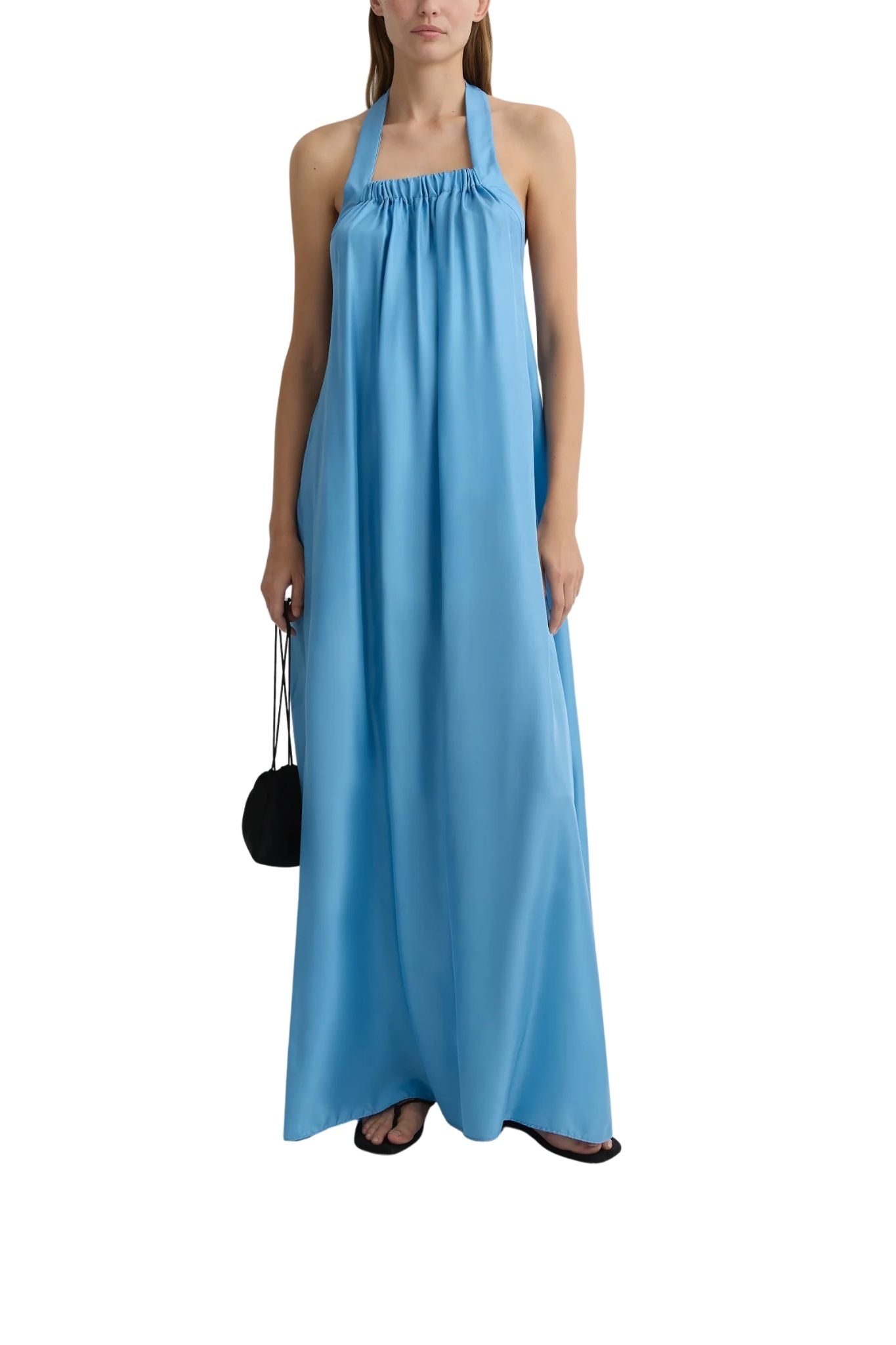 Bondi Born Marfa Silk Halter Maxi Dress - Vermillion