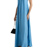 Bondi Born Marfa Silk Halter Maxi Dress - Vermillion