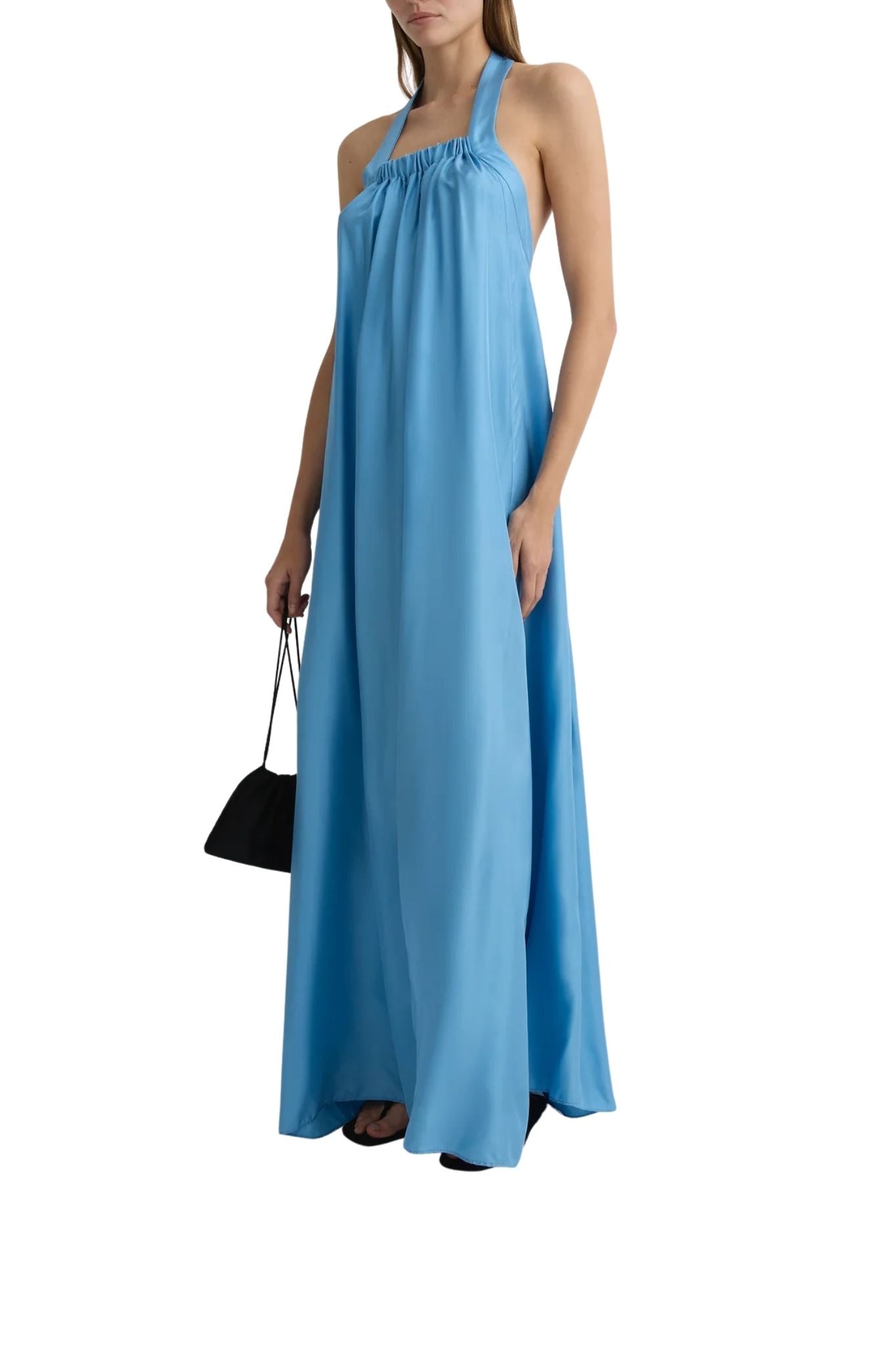 Bondi Born Marfa Silk Halter Maxi Dress - Vermillion