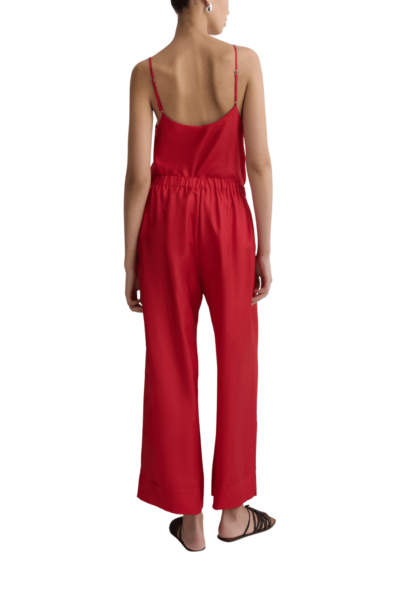Bondi Born Marfa Silk Wide Leg Pant - Vermillion