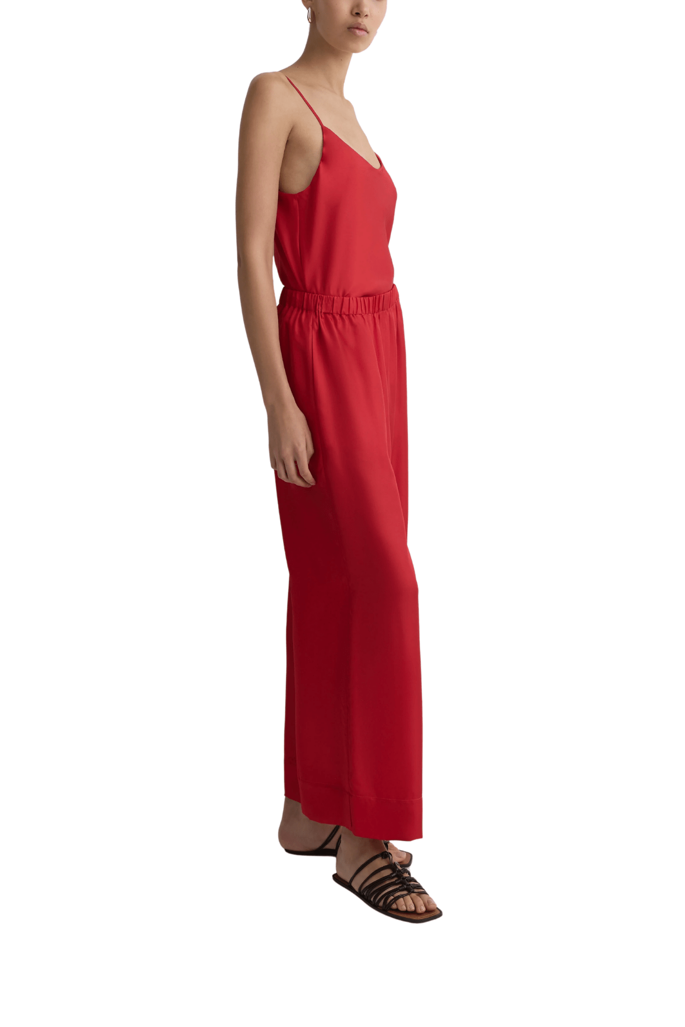 Bondi Born Marfa Silk Wide Leg Pant - Vermillion