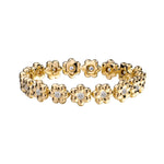 Boochier Diamond Flower Puff Bracelet - Vermillion