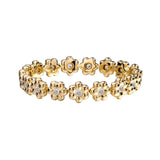 Boochier Diamond Flower Puff Bracelet - Vermillion