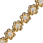 Boochier Diamond Flower Puff Bracelet - Vermillion