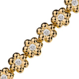 Boochier Diamond Flower Puff Bracelet - Vermillion
