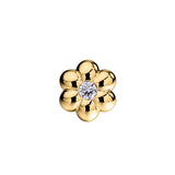 Boochier Diamond Flower Puff Studs - Vermillion
