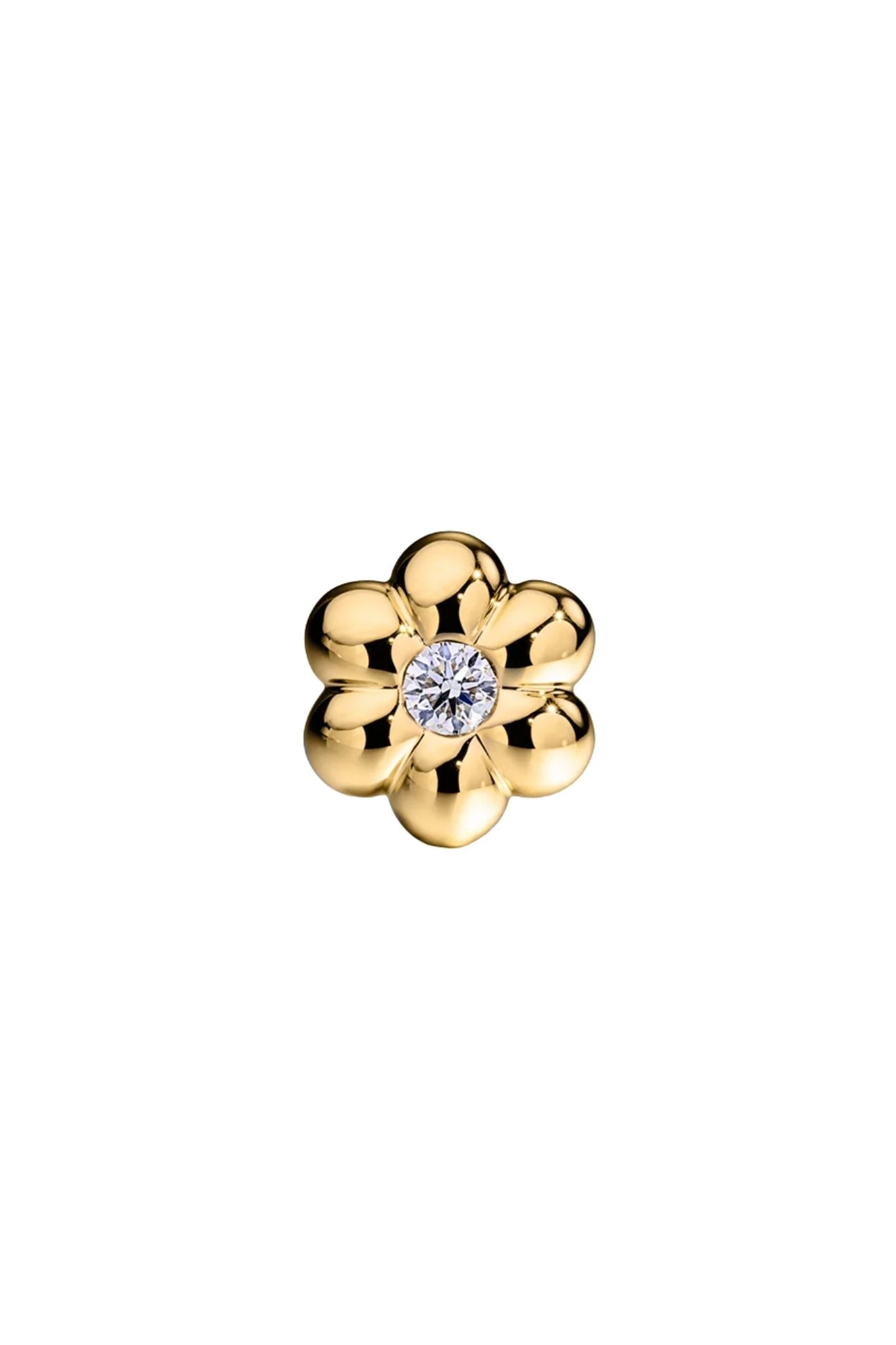 Boochier Diamond Flower Puff Studs - Vermillion