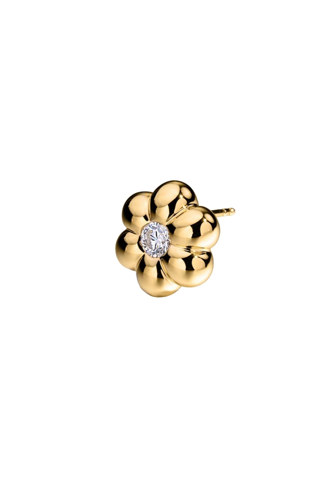 Boochier Diamond Flower Puff Studs - Vermillion