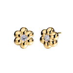 Boochier Diamond Flower Puff Studs - Vermillion