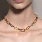 Boochier Diamond Jumbo Ties Half Link Necklace - Vermillion