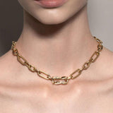 Boochier Diamond Jumbo Ties Half Link Necklace - Vermillion