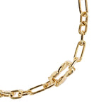 Boochier Diamond Jumbo Ties Half Link Necklace - Vermillion