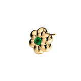 Boochier Precious Stone Flower Puff Studs - Vermillion
