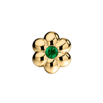Boochier Precious Stone Flower Puff Studs - Vermillion