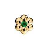 Boochier Precious Stone Flower Puff Studs - Vermillion