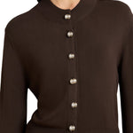 Brandon Maxwell Aubrey Cardigan in Viscose - Vermillion