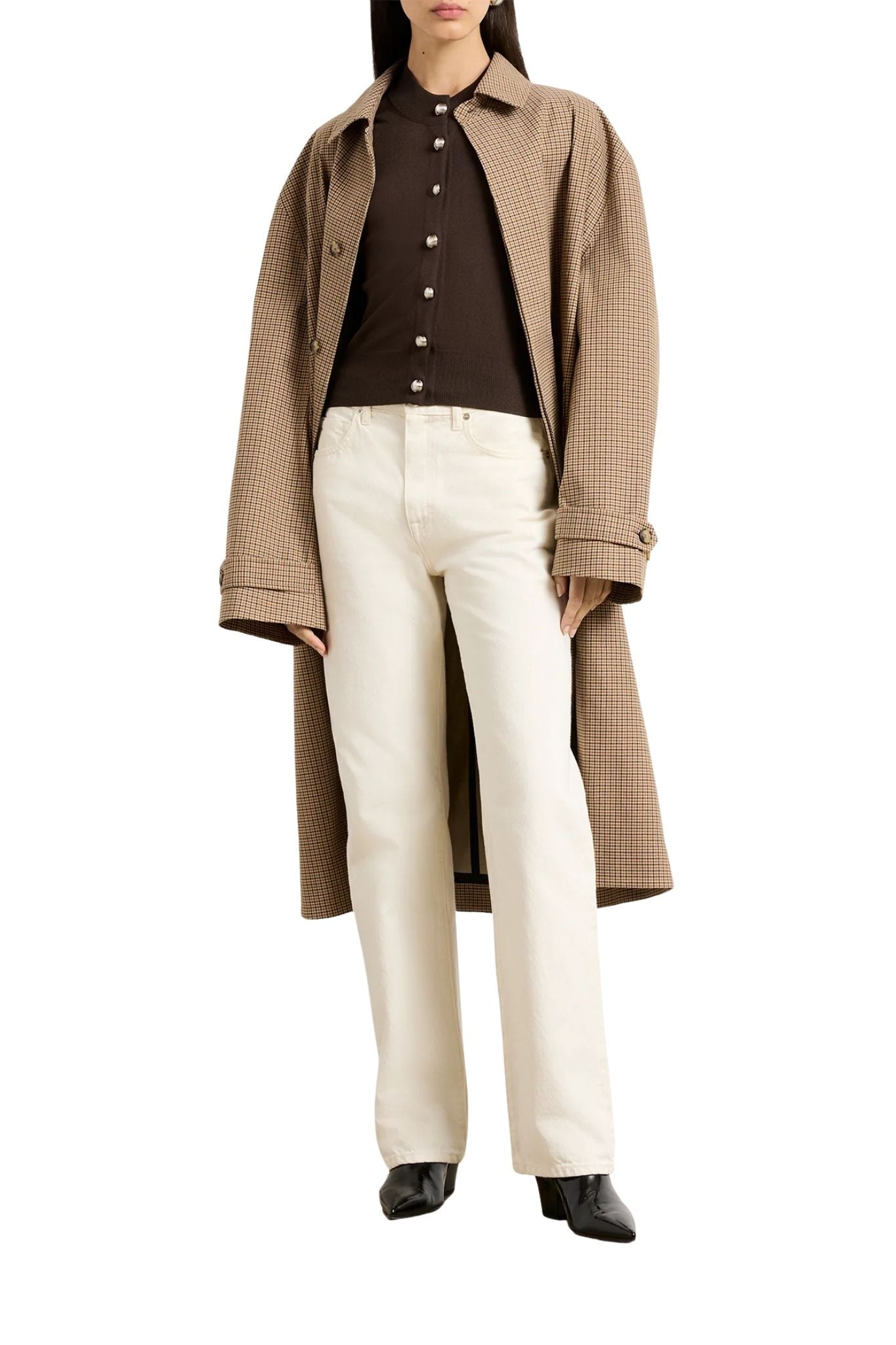 Brandon Maxwell Aubrey Cardigan in Viscose - Vermillion