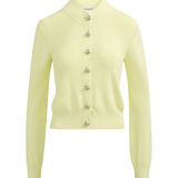 Brandon Maxwell Aubrey Cardigan in Viscose - Vermillion
