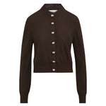 Brandon Maxwell Aubrey Cardigan in Viscose - Vermillion