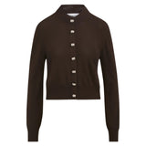 Brandon Maxwell Aubrey Cardigan in Viscose - Vermillion