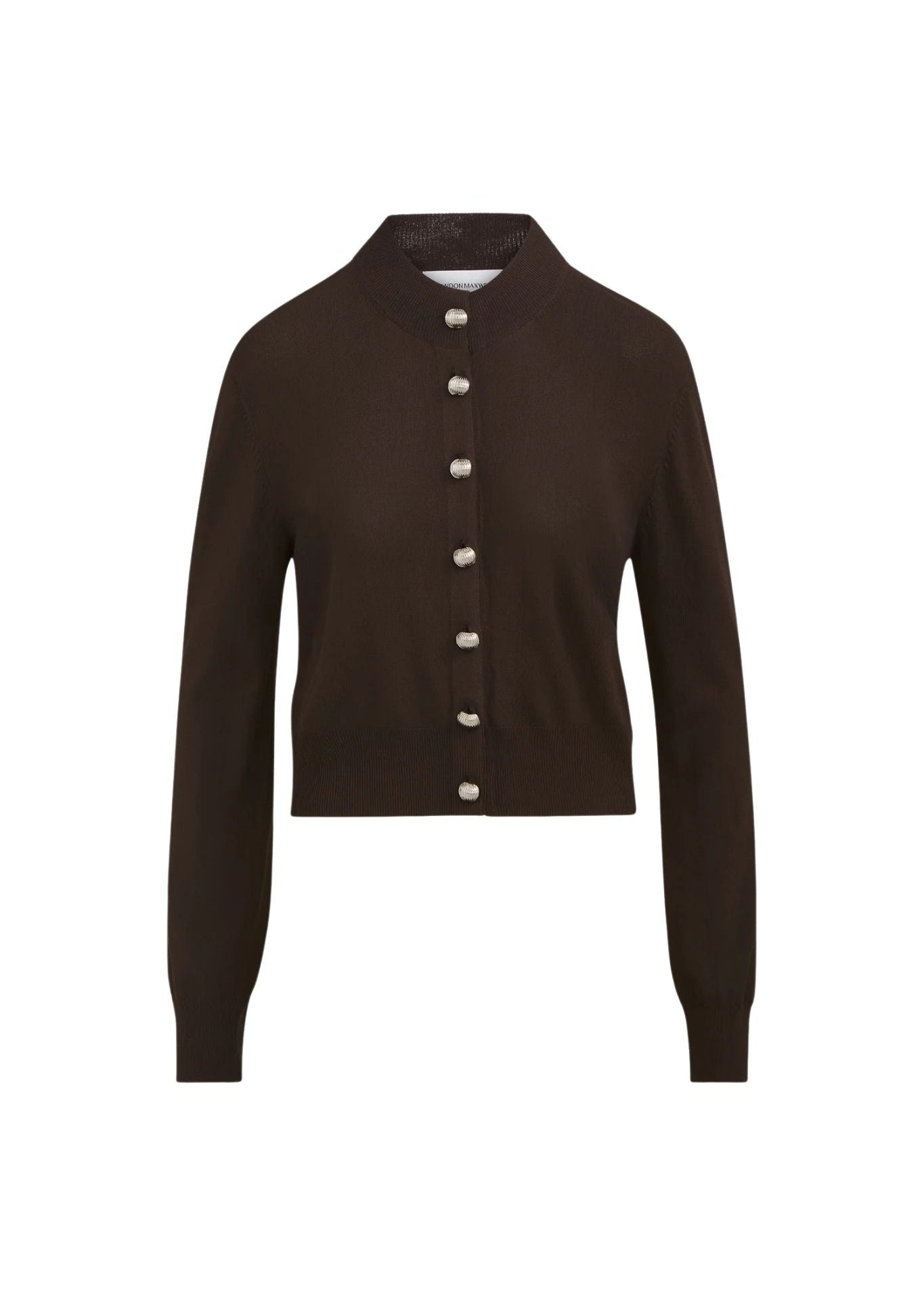 Brandon Maxwell Aubrey Cardigan in Viscose - Vermillion