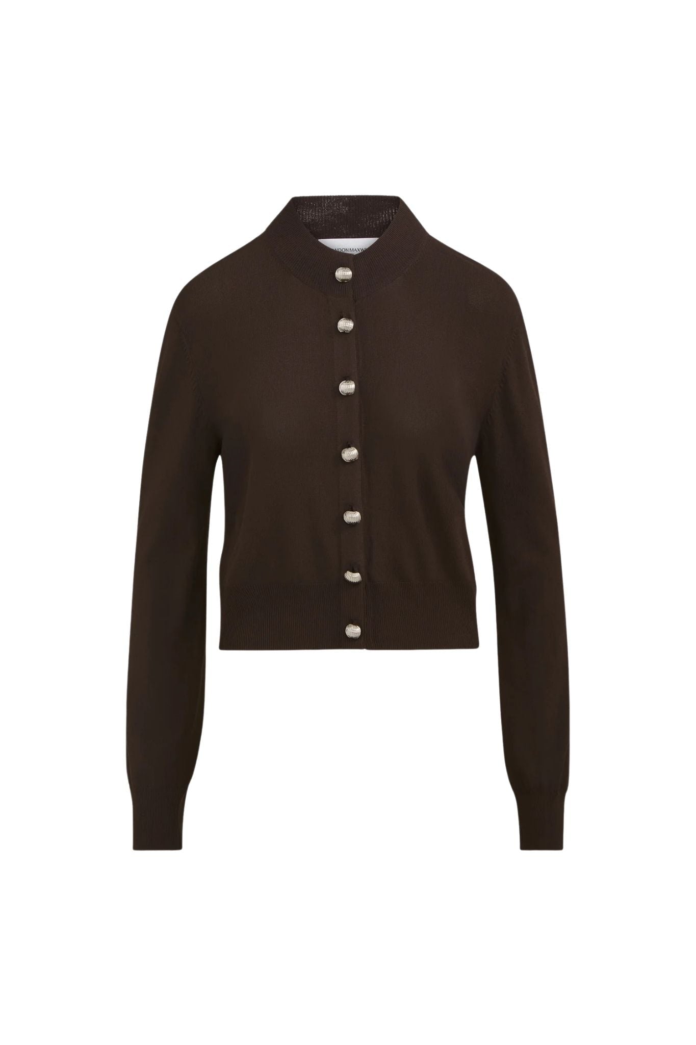 Brandon Maxwell Aubrey Cardigan in Viscose - Vermillion
