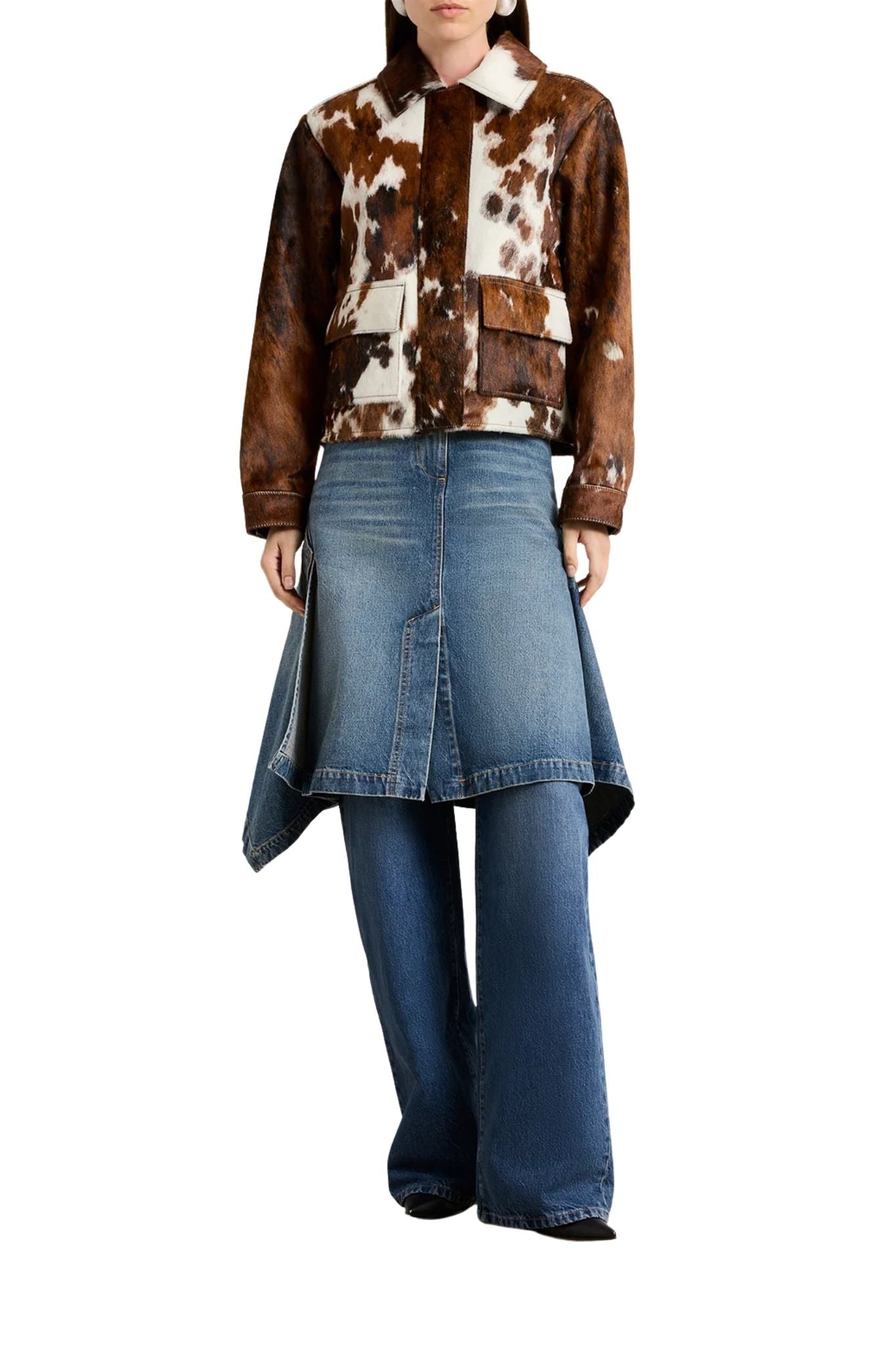 Brandon Maxwell Blaine Collared Jacket - Vermillion