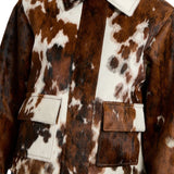 Brandon Maxwell Blaine Collared Jacket - Vermillion