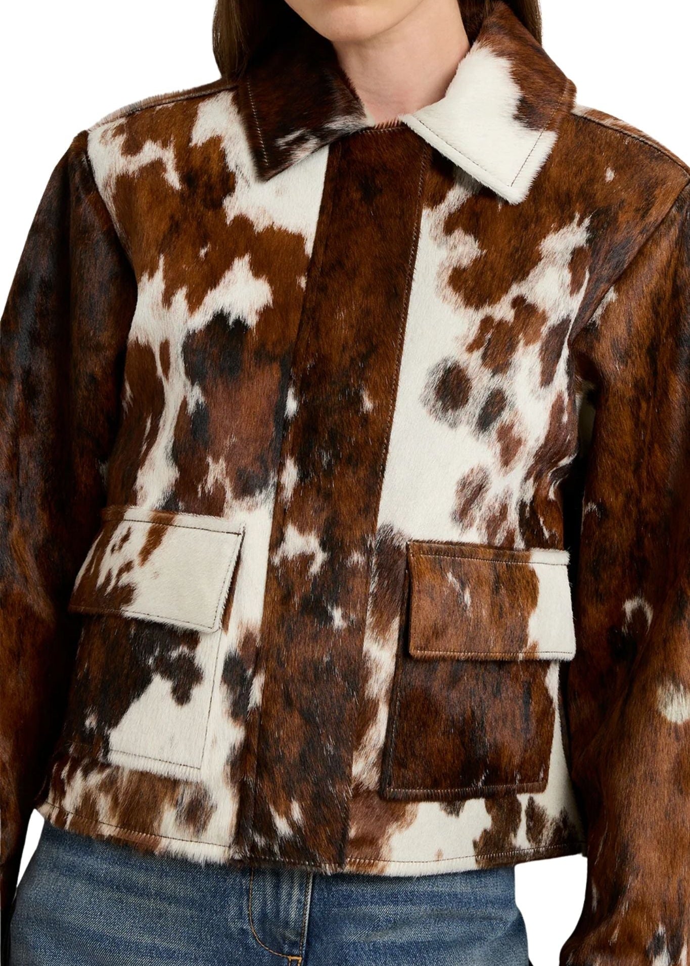 Brandon Maxwell Blaine Collared Jacket - Vermillion