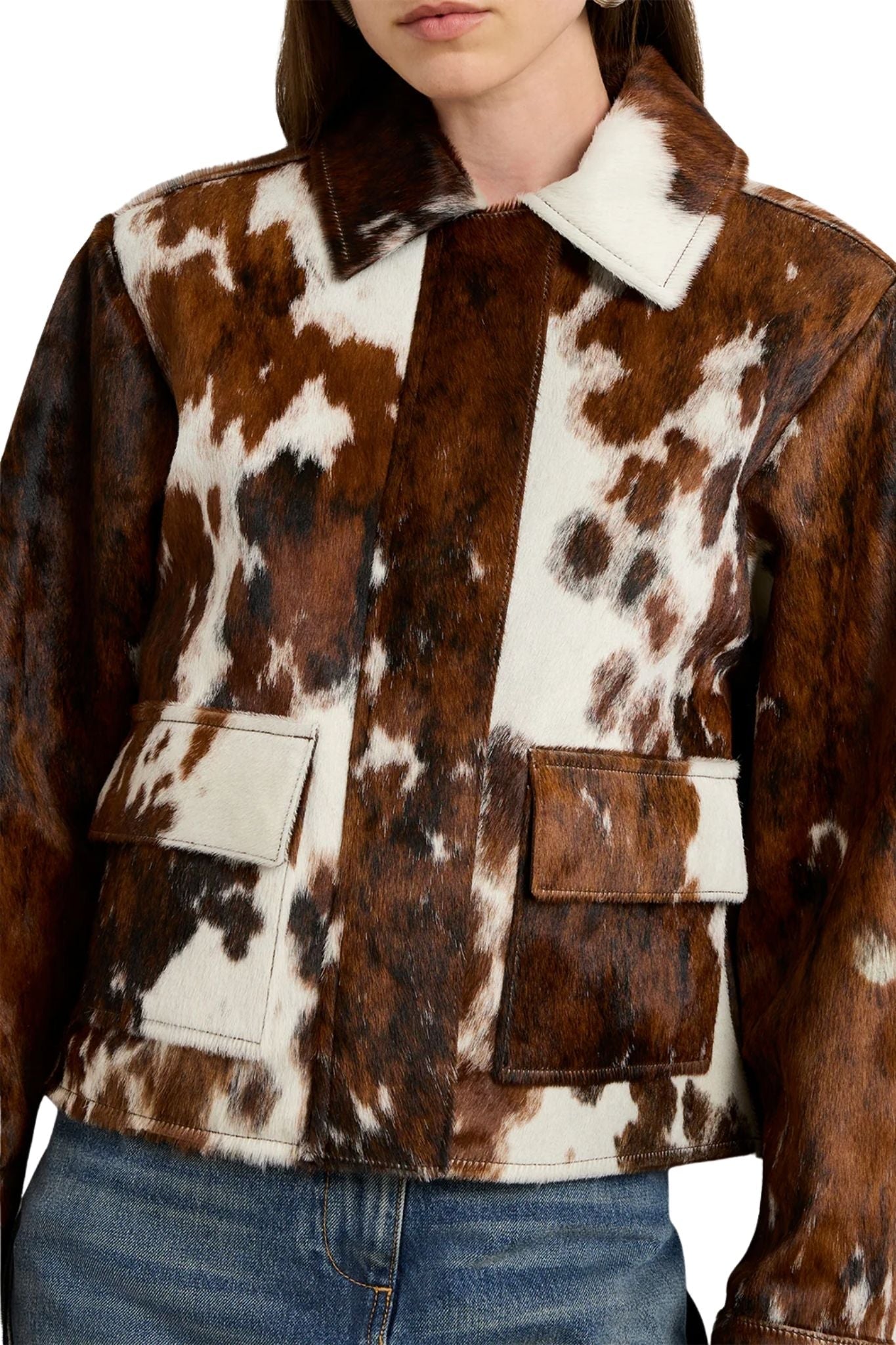 Brandon Maxwell Blaine Collared Jacket - Vermillion