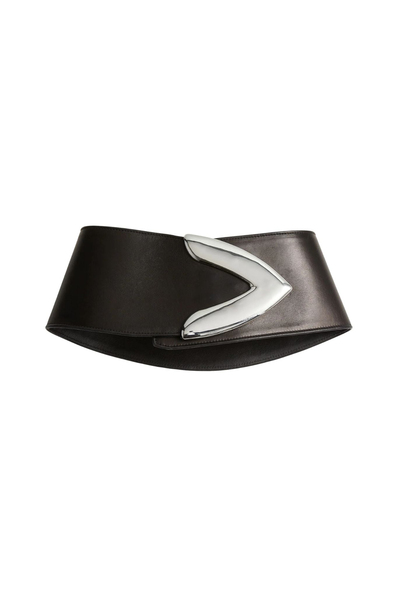 Brandon Maxwell Callahan Wide Belt - Vermillion