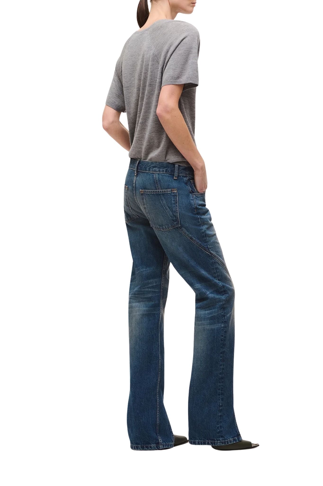 Brandon Maxwell Campbell 5 Pocket Jean w/ Spiral Seam - Vermillion