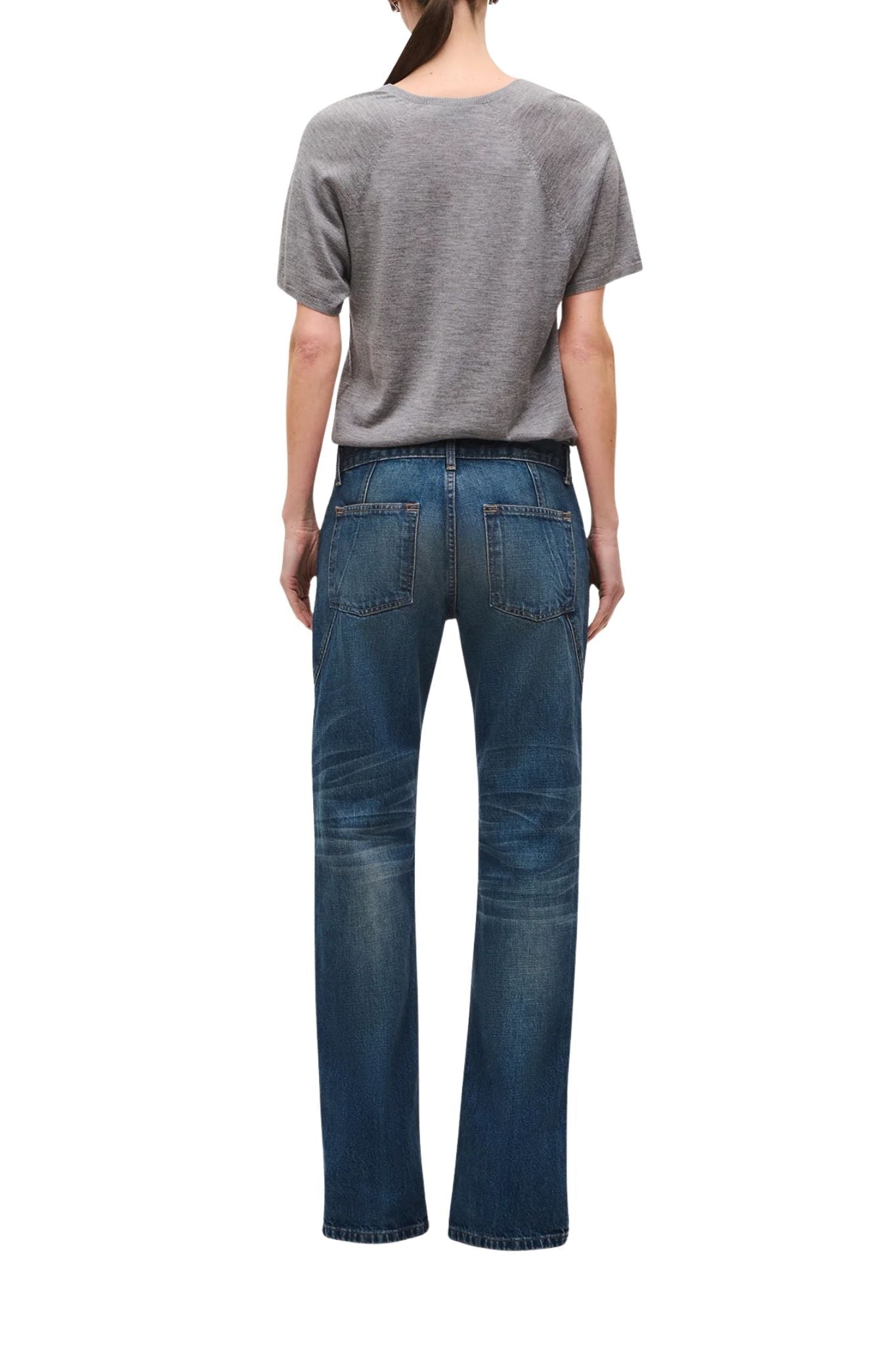 Brandon Maxwell Campbell 5 Pocket Jean w/ Spiral Seam - Vermillion