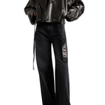 Brandon Maxwell Collins Cropped Leather Trench Coat - Vermillion