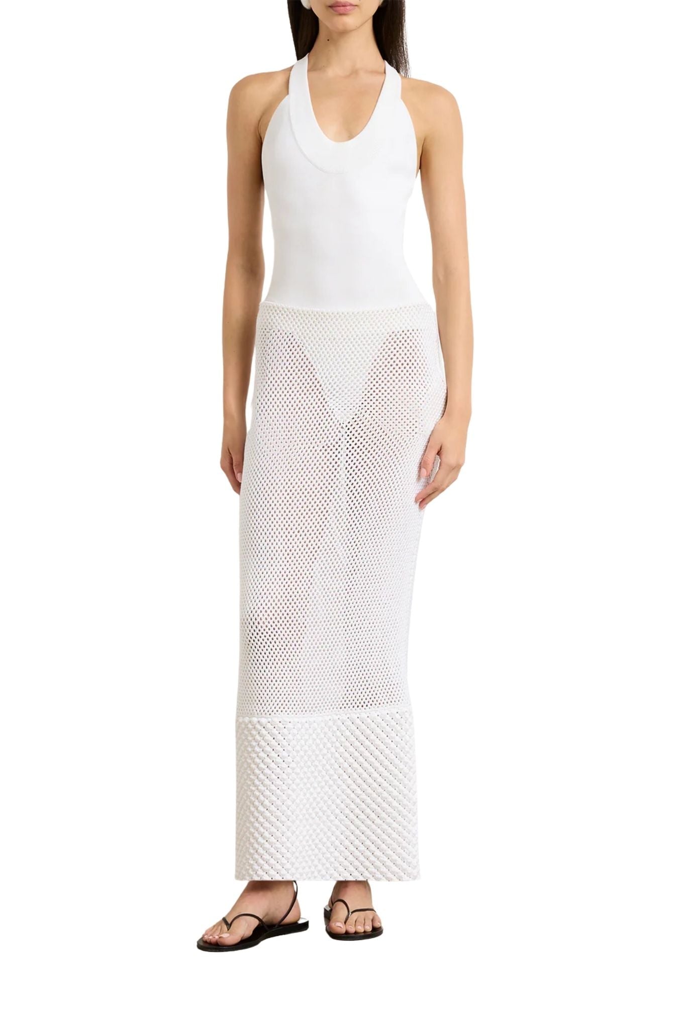 Brandon Maxwell Dahlia Knit Bodysuit - Vermillion