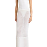 Brandon Maxwell Iris Knit Skirt - Vermillion