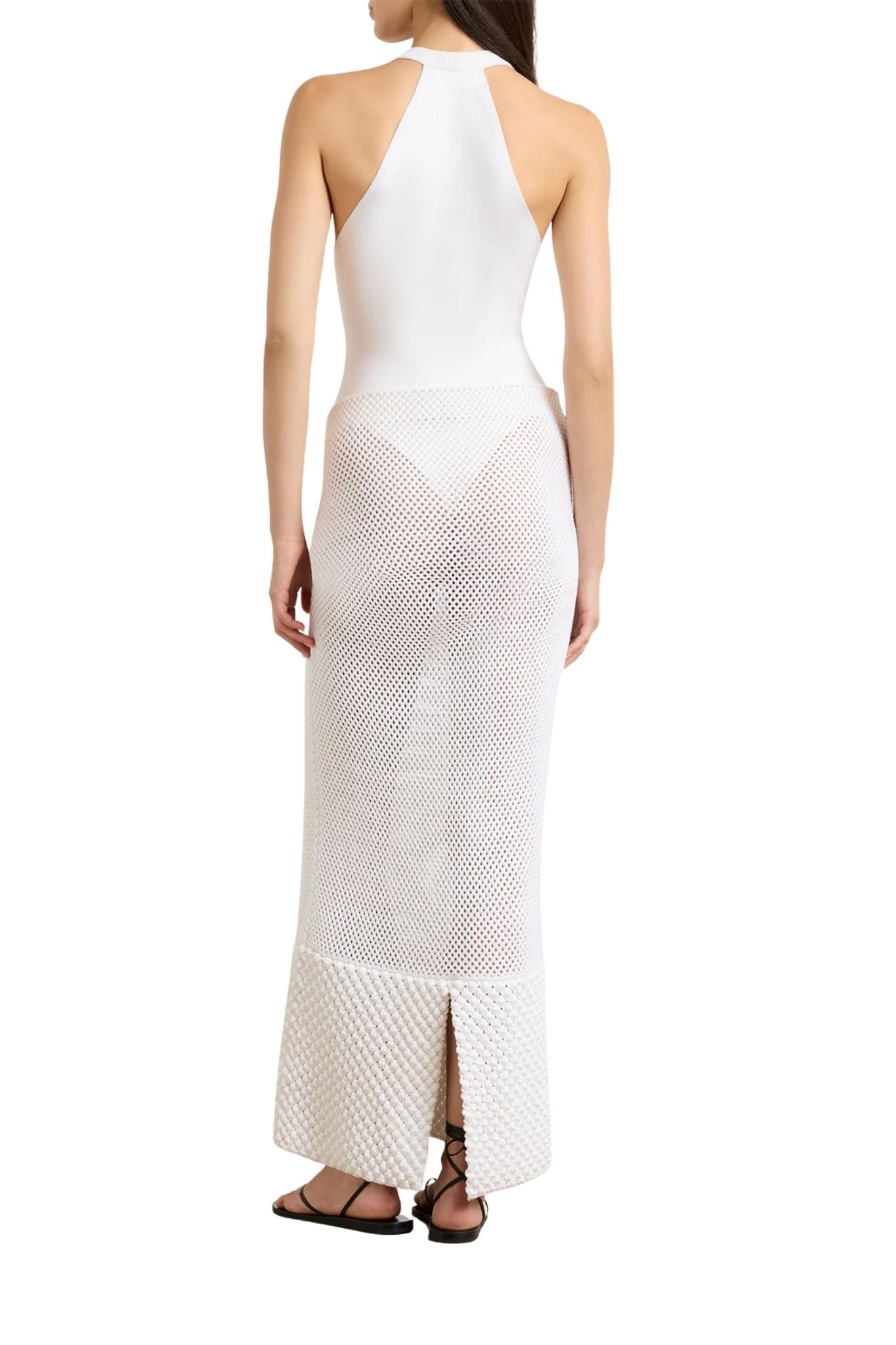 Brandon Maxwell Iris Knit Skirt - Vermillion