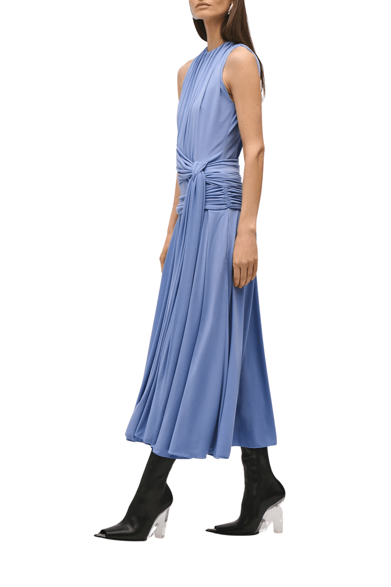 Brandon Maxwell Isadora Dress in Celeste Blue 4 / Celeste Blue
