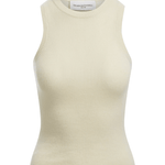 Brandon Maxwell Jett Cashmere Ribbed Tank - Vermillion