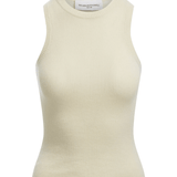 Brandon Maxwell Jett Cashmere Ribbed Tank - Vermillion