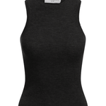 Brandon Maxwell Jett Cashmere Ribbed Tank - Vermillion