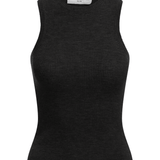 Brandon Maxwell Jett Cashmere Ribbed Tank - Vermillion