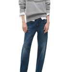 Brandon Maxwell Joanna Classic Crew Neck Knit Sweater - Vermillion