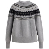 Brandon Maxwell Joanna Classic Crew Neck Knit Sweater - Vermillion
