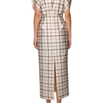 Brandon Maxwell Keaton Exaggerated Shoulder Dress - Vermillion