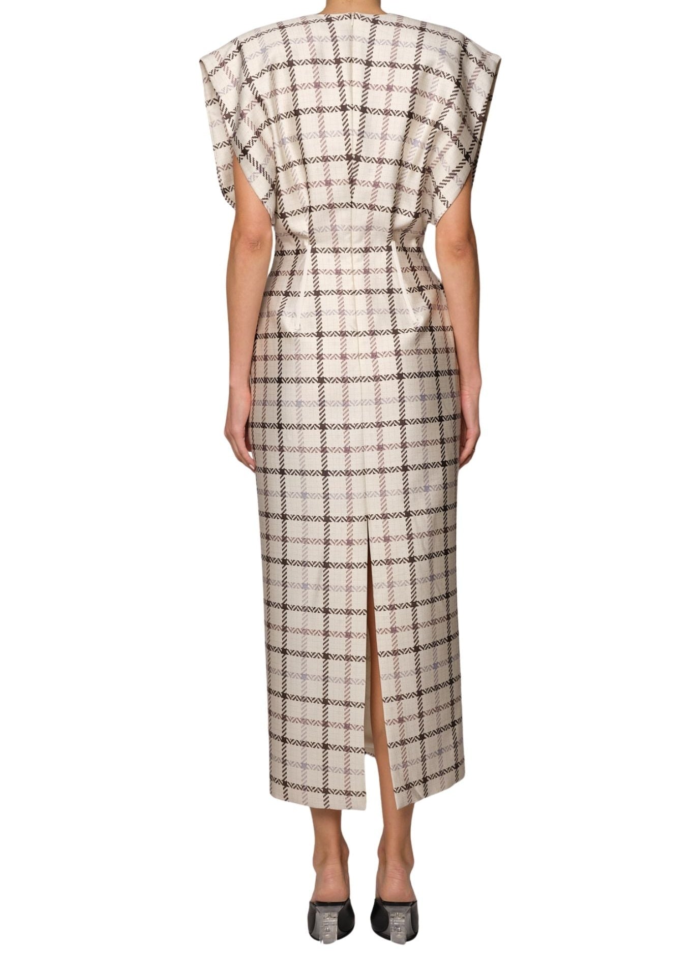 Brandon Maxwell Keaton Exaggerated Shoulder Dress - Vermillion